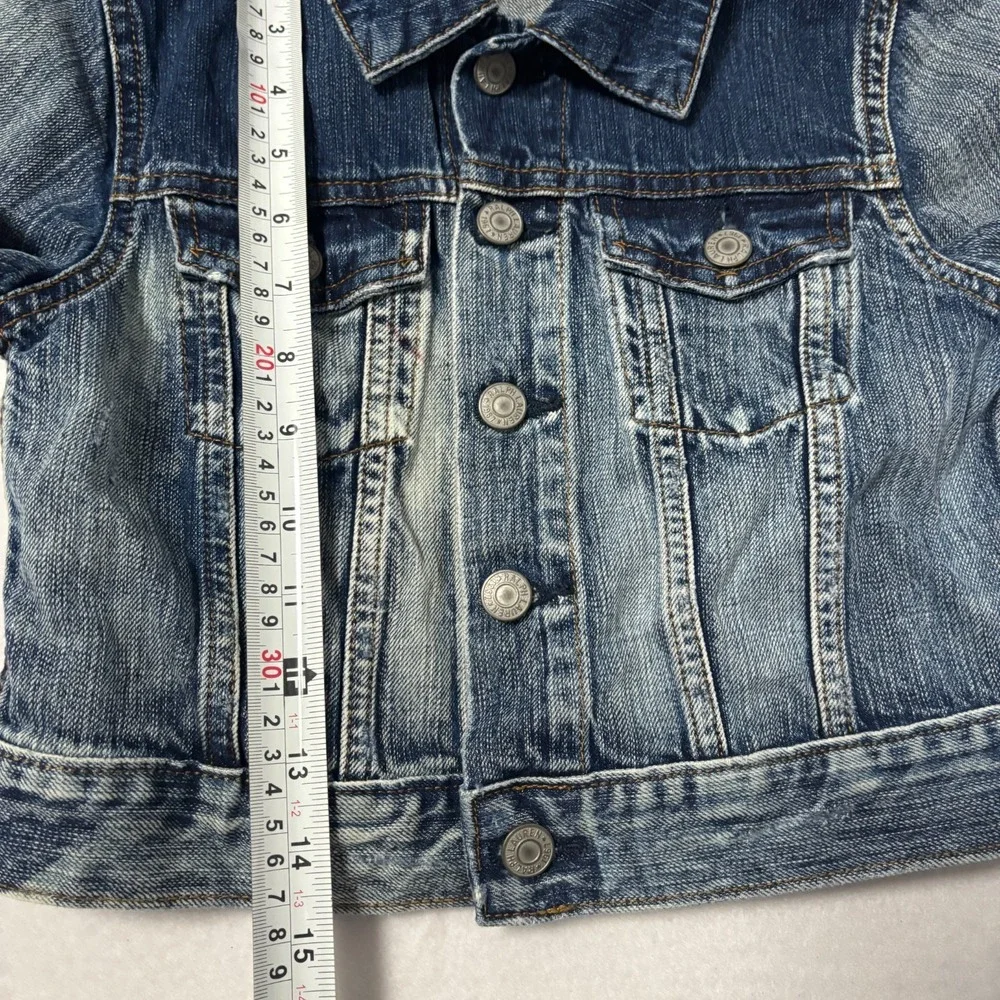 Polo Ralph Lauren Kids Sz 10 Denim‎ Jacket Blue Distressed Trucker Style
